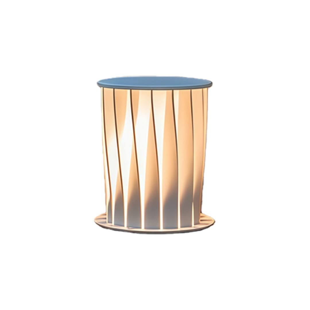 Modern Twisted Metal Outdoor Lantern Floor Lamp Nordic LED Solar/Hardwired White