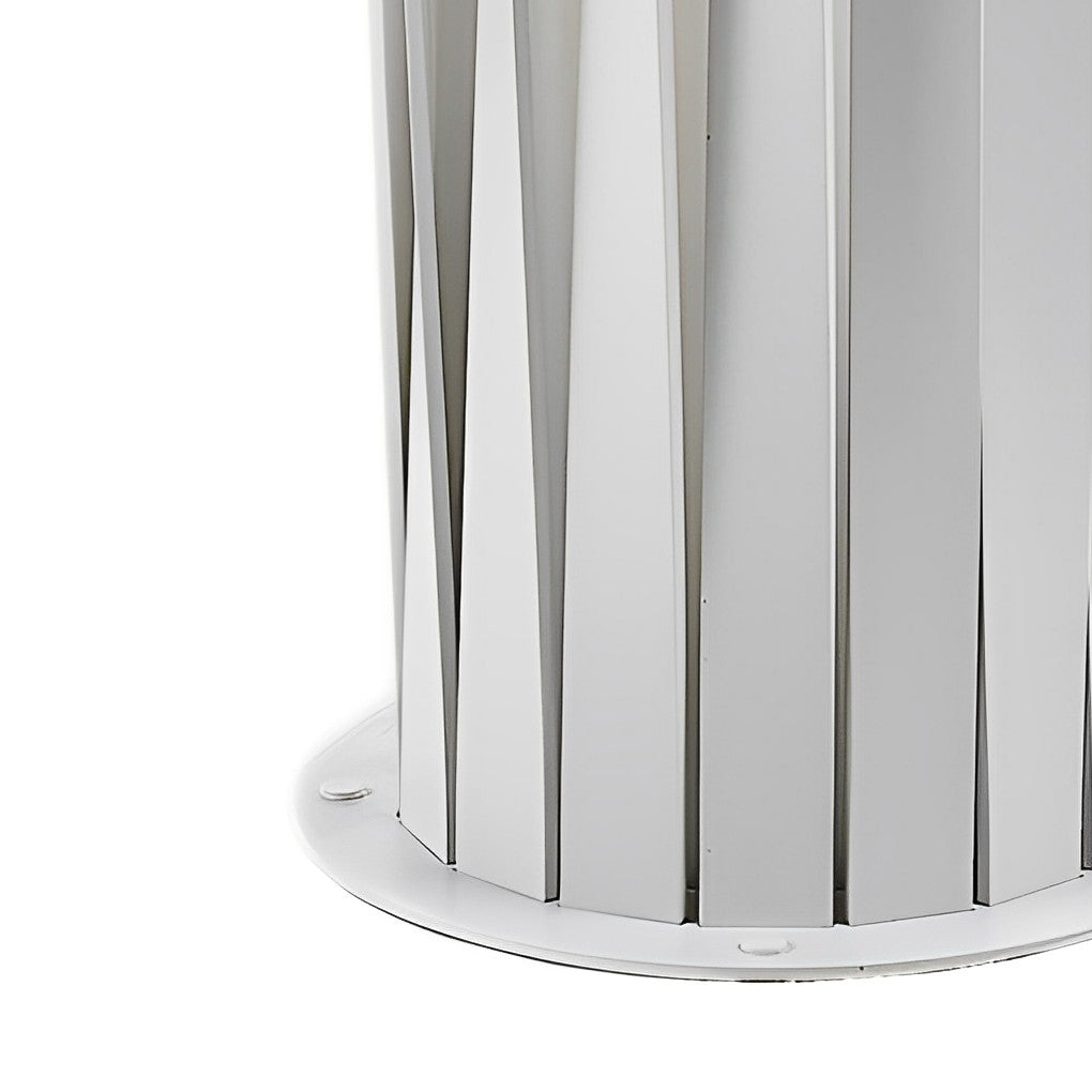 Modern Twisted Metal Outdoor Lantern Floor Lamp Nordic LED Solar/Hardwired White