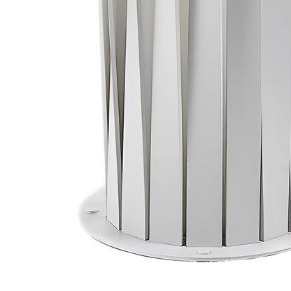 Modern Twisted Metal Outdoor Lantern Floor Lamp Nordic LED Solar/Hardwired White