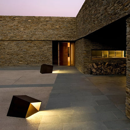 Geometric Cube Path Light | Solar & Hardwired LED Outdoor Landscape Light