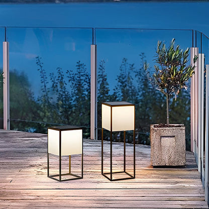 Square Stainless Steel Acrylic Solar Post Light IP54 3000K 2 Heights
