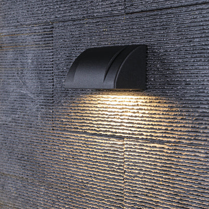Modern LED Outdoor Wall Sconce OSRAM Chip IP65 Military Grade 8W 3000K Semicircle Triangle Black CRI80