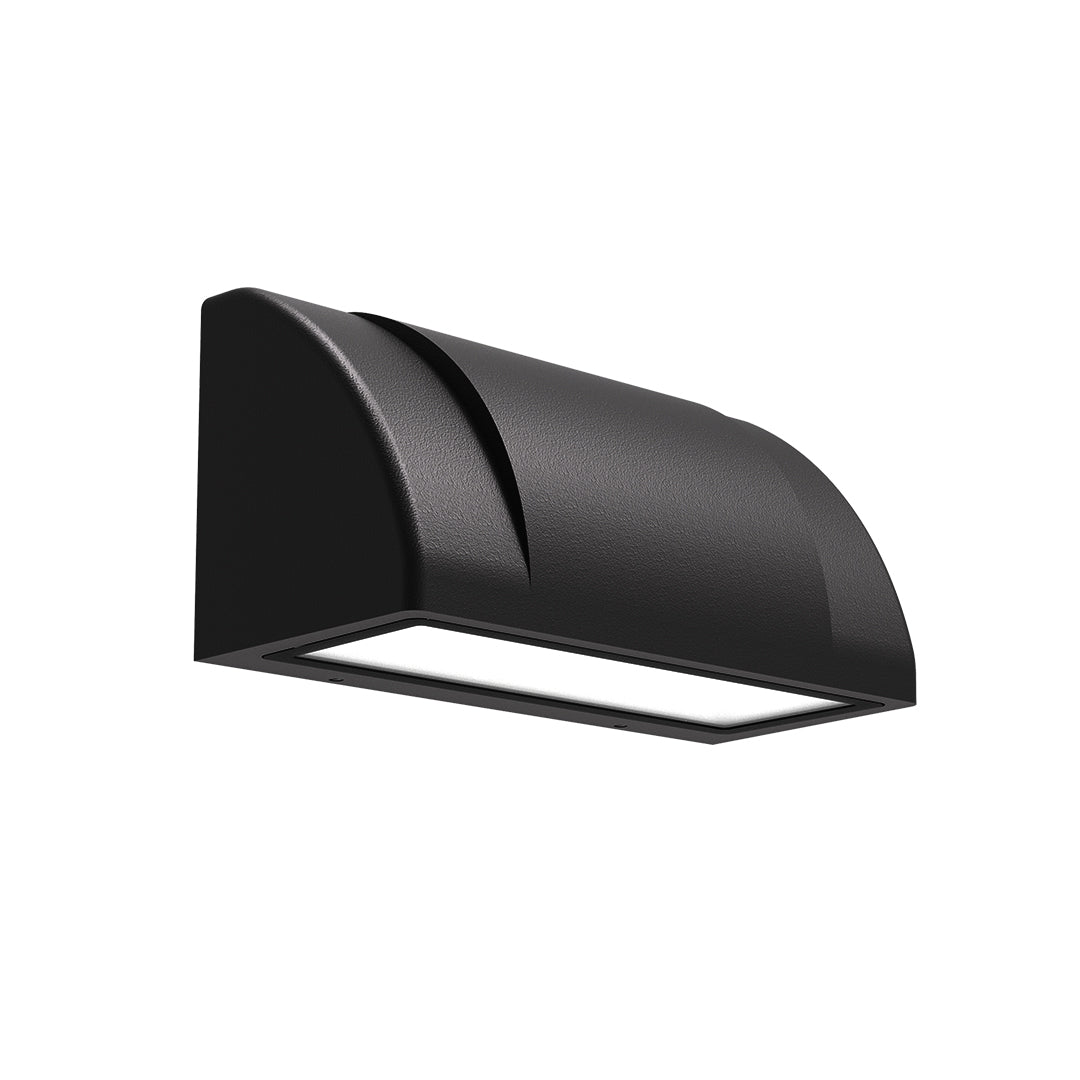 Modern LED Outdoor Wall Sconce OSRAM Chip IP65 Military Grade 8W 3000K Semicircle Triangle Black CRI80