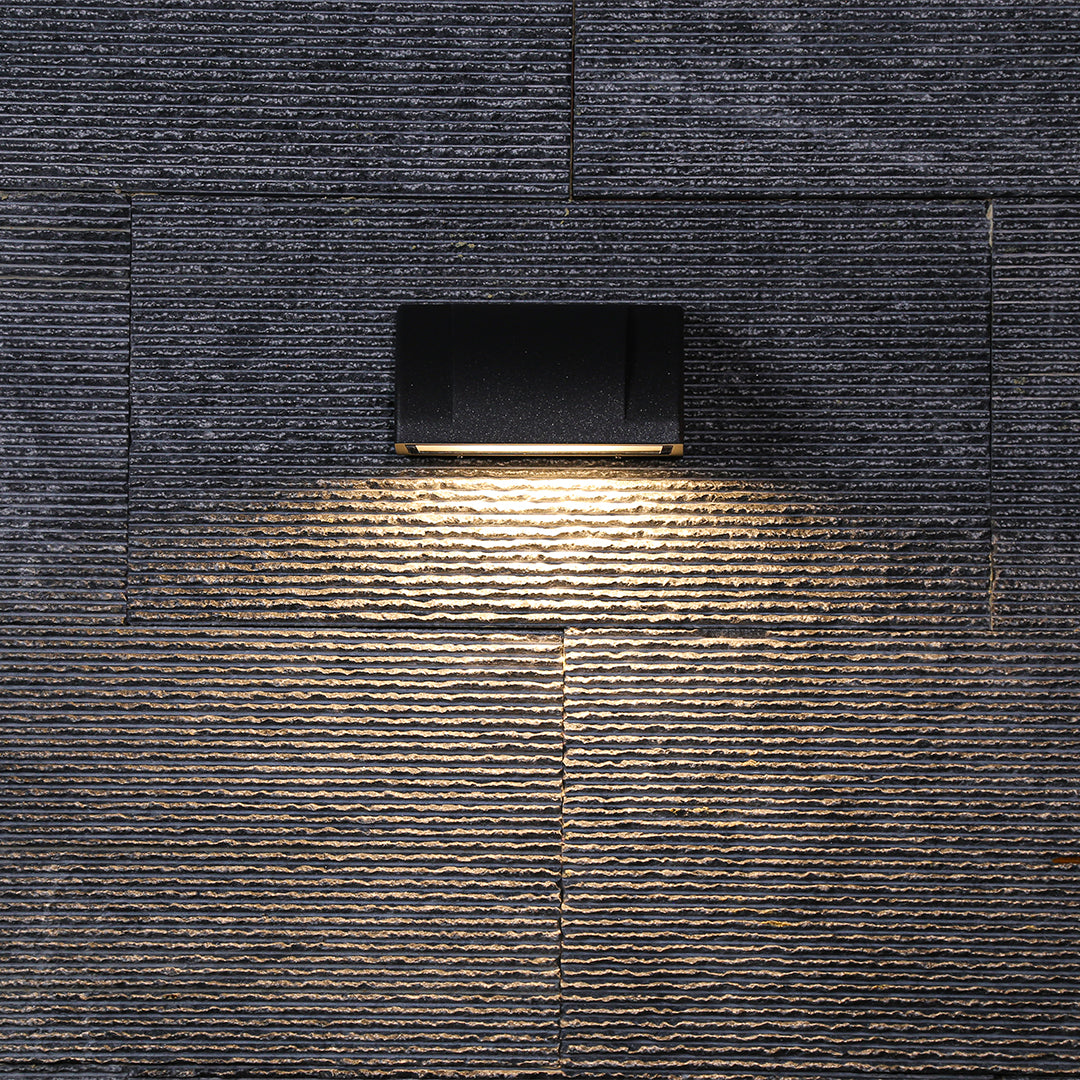 Modern LED Outdoor Wall Sconce OSRAM Chip IP65 Military Grade 8W 3000K Semicircle Triangle Black CRI80