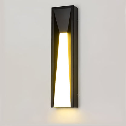 Modern Geometric Tapered Stainless Steel Acrylic Outdoor Wall Sconce Black IP54 3200K 3 Sizes Balcony Villa