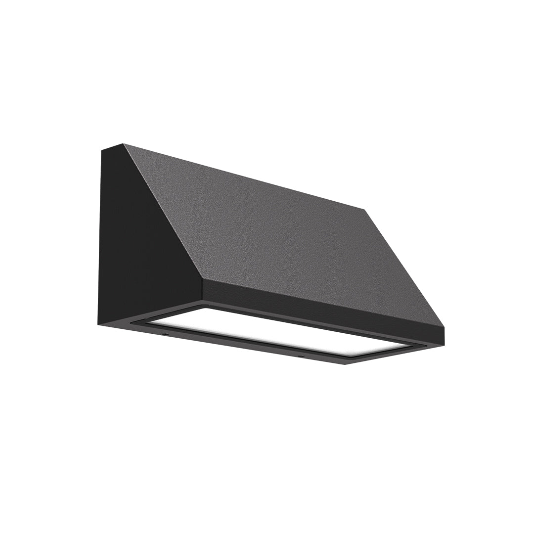 Modern LED Outdoor Wall Sconce OSRAM Chip IP65 Military Grade 8W 3000K Semicircle Triangle Black CRI80