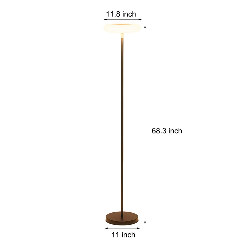 Modern Post Standing LED Outdoor Floor Lamp Solar/USB Aluminium PE 3000K 480LM
