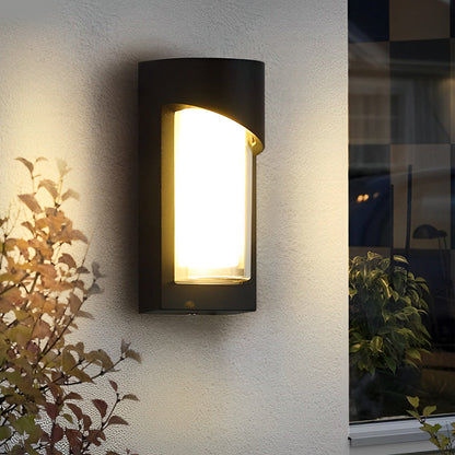 Modern LED Outdoor Wall Sconce Die-Cast Aluminum PC Shade IP55 3000K 2 Styles 2 Sizes Black