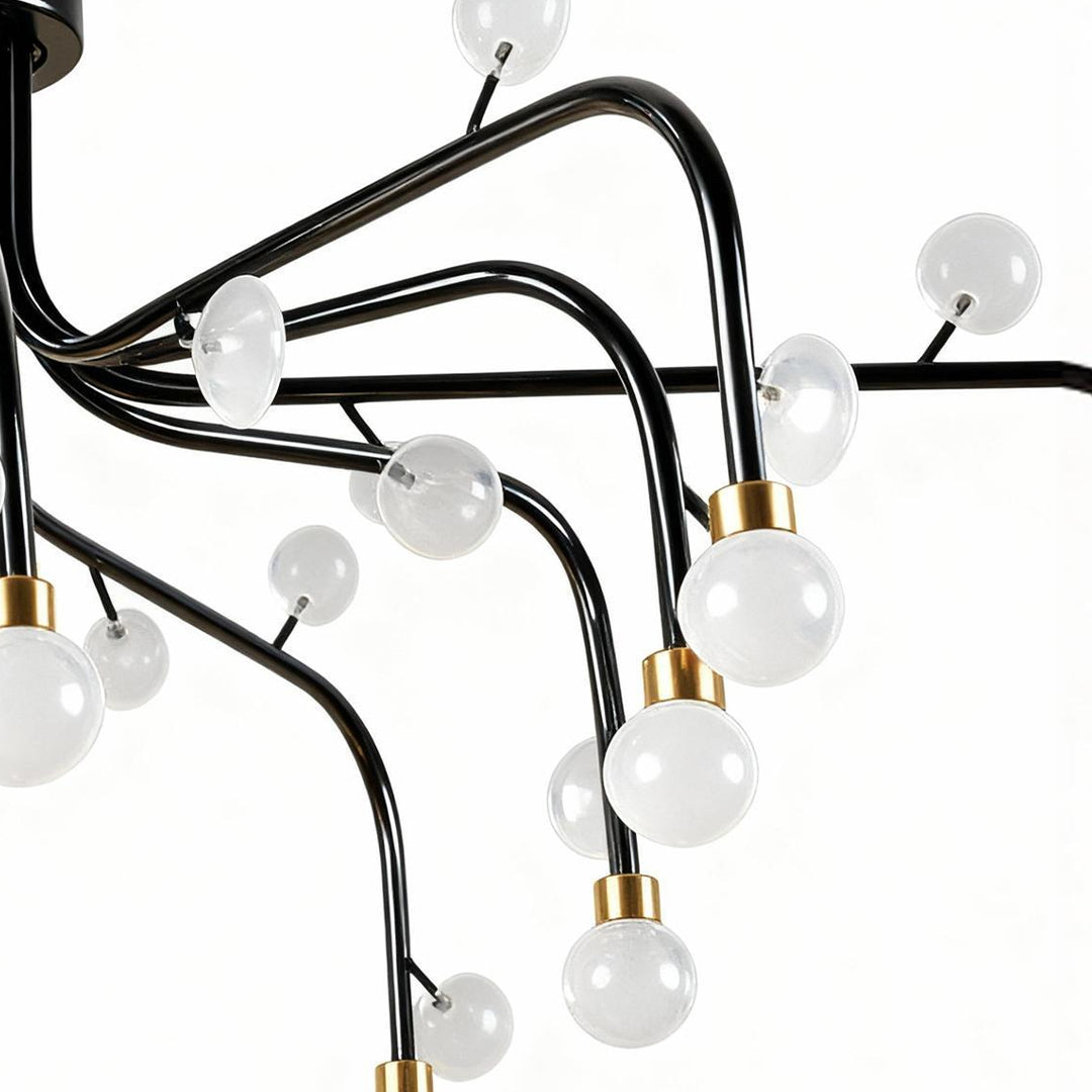 Modern Retro Chandelier Creative Adjustable Ceiling Light Black Gold White Nordic Style Dining Room Living Room