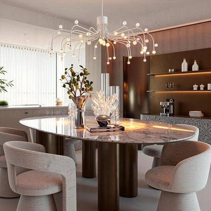 Modern Retro Chandelier Creative Adjustable Ceiling Light Black Gold White Nordic Style Dining Room Living Room