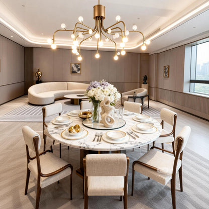 Modern Retro Chandelier Creative Adjustable Ceiling Light Black Gold White Nordic Style Dining Room Living Room