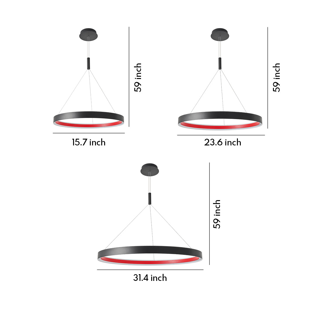 Modern Circular LED Ring Ceiling Chandelier
