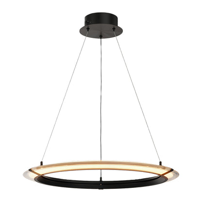 Interlocking Ring LED Chandelier in Brushed Brass, Polished Nickel or Matte Black
