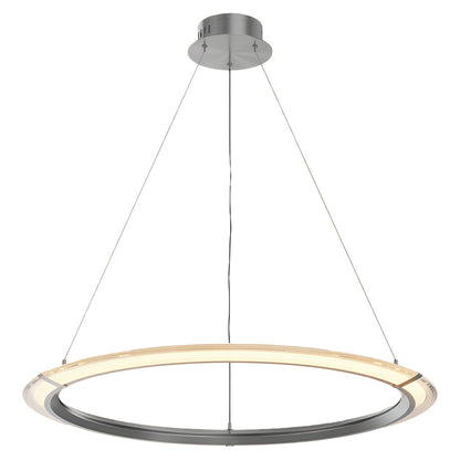 Interlocking Ring LED Chandelier in Brushed Brass, Polished Nickel or Matte Black