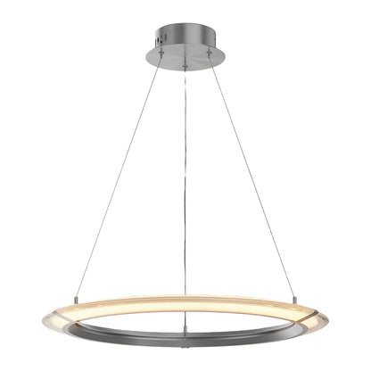 Interlocking Ring LED Chandelier in Brushed Brass, Polished Nickel or Matte Black