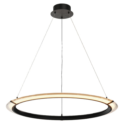 Interlocking Ring LED Chandelier in Brushed Brass, Polished Nickel or Matte Black