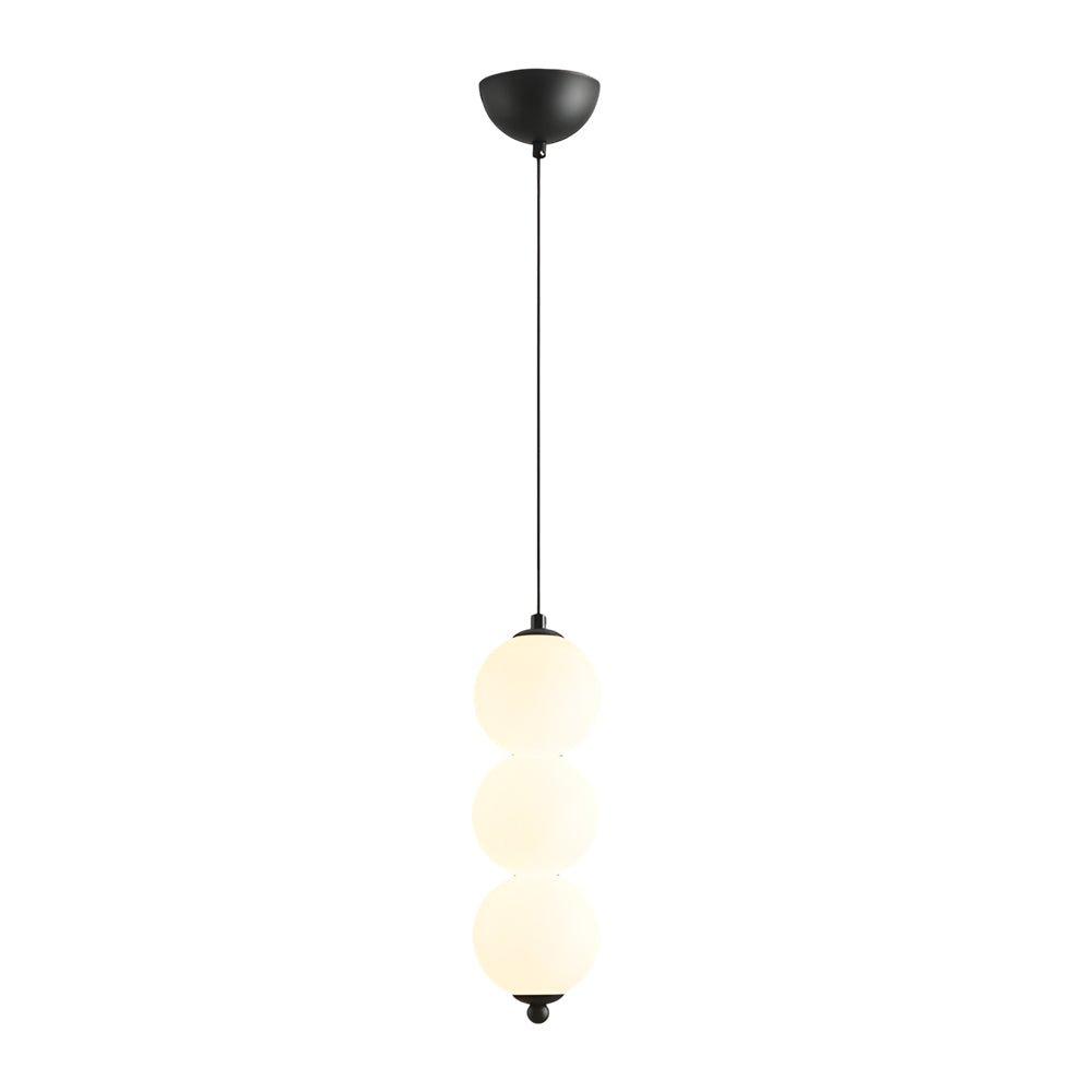 Stacked PE Ball Pendant Light with 3-Step Colour Temperature and Metal Hardware