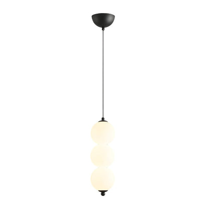 Stacked PE Ball Pendant Light with 3-Step Colour Temperature and Metal Hardware