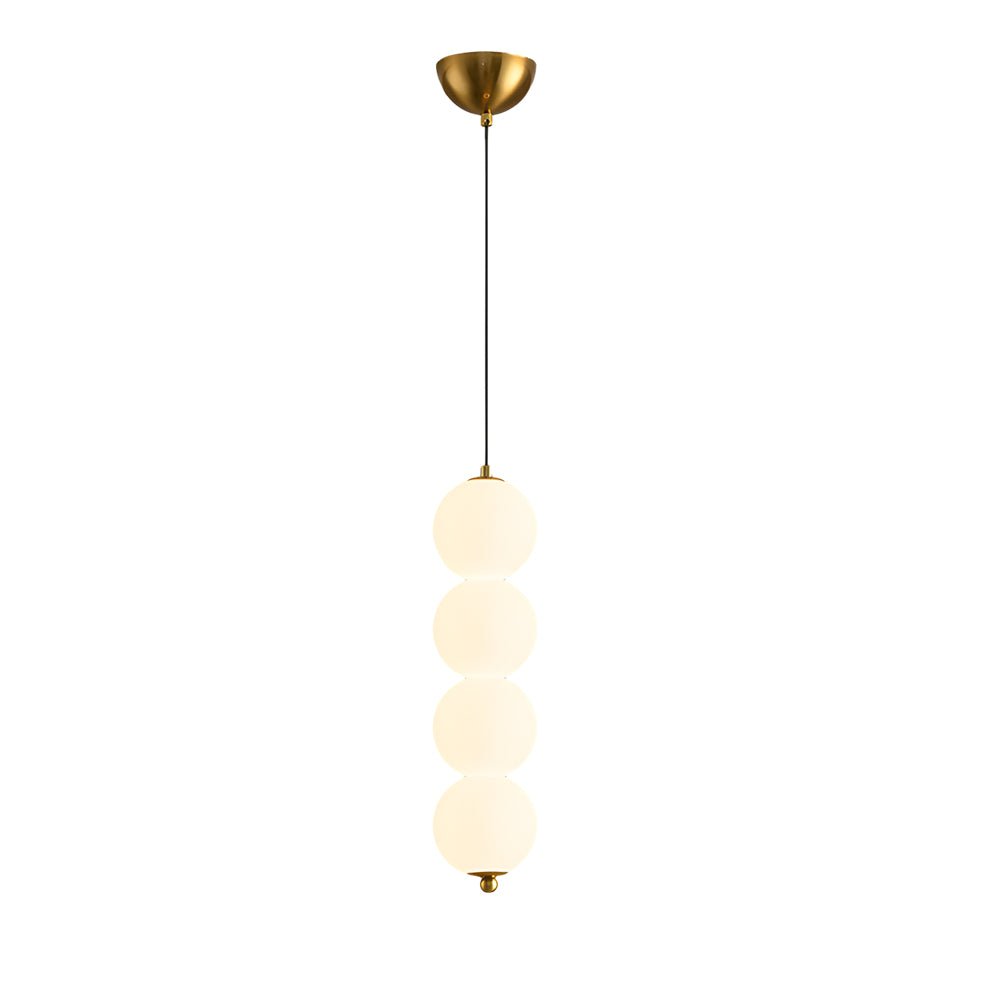 Stacked PE Ball Pendant Light with 3-Step Colour Temperature and Metal Hardware