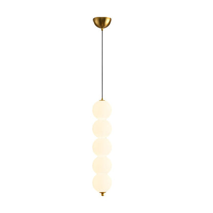 Stacked PE Ball Pendant Light with 3-Step Colour Temperature and Metal Hardware