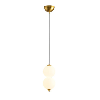 Stacked PE Ball Pendant Light with 3-Step Colour Temperature and Metal Hardware