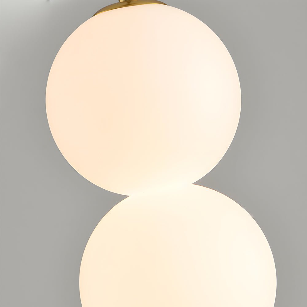 Stacked PE Ball Pendant Light with 3-Step Colour Temperature and Metal Hardware