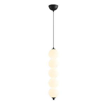 Stacked PE Ball Pendant Light with 3-Step Colour Temperature and Metal Hardware