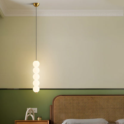 Stacked PE Ball Pendant Light with 3-Step Colour Temperature and Metal Hardware
