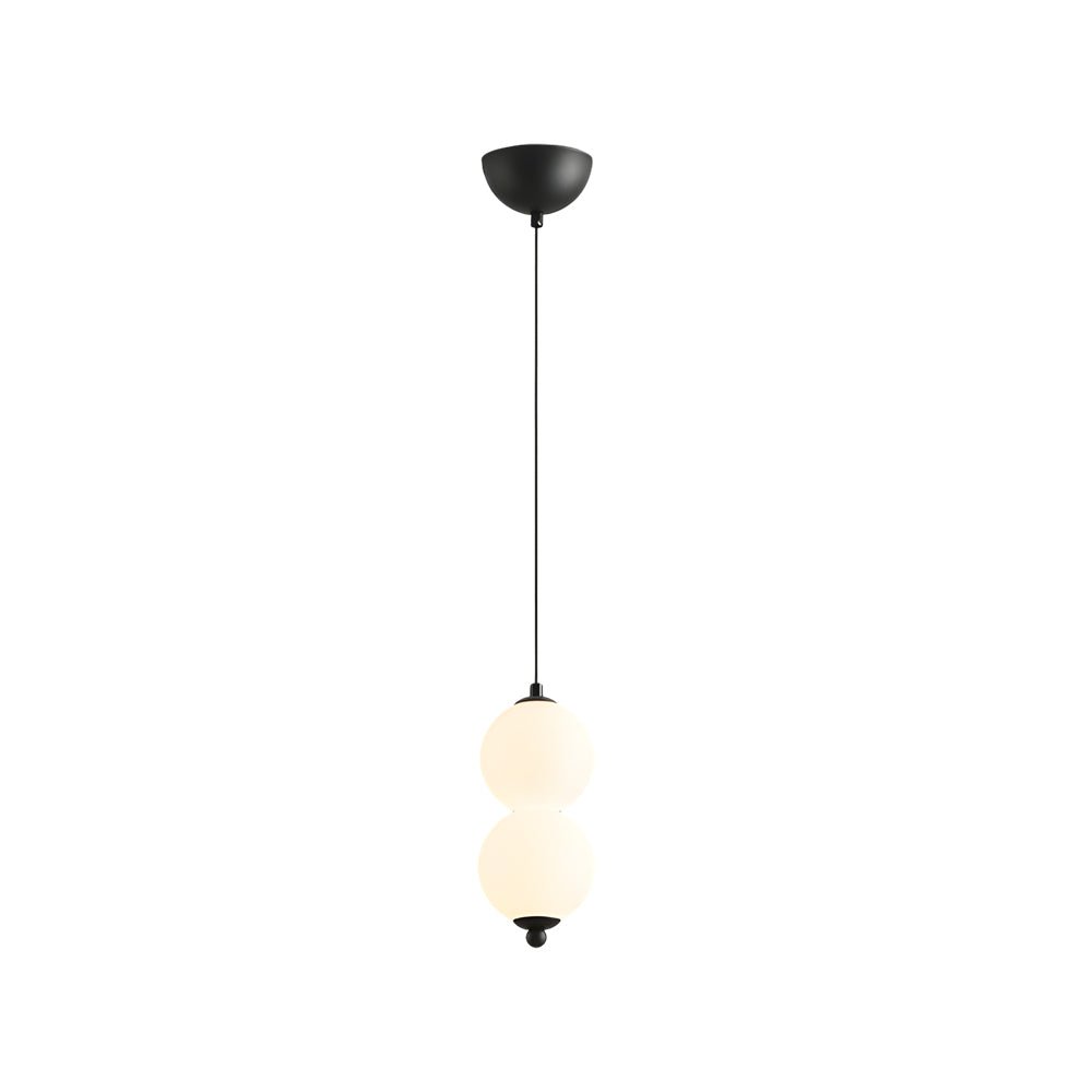 Stacked PE Ball Pendant Light with 3-Step Colour Temperature and Metal Hardware