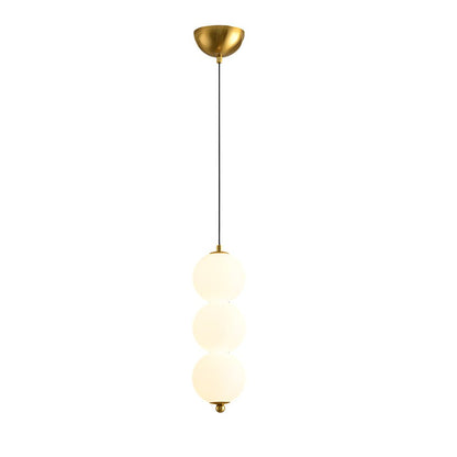Stacked PE Ball Pendant Light with 3-Step Colour Temperature and Metal Hardware