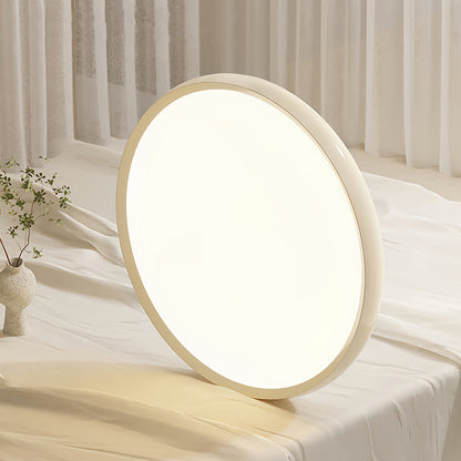 Twisted Rim Full-Spectrum LED Semi-Flush Ceiling Light — White / Green / Chrome