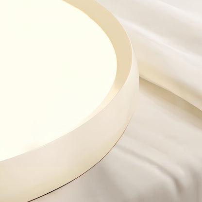Twisted Rim Full-Spectrum LED Semi-Flush Ceiling Light — White / Green / Chrome