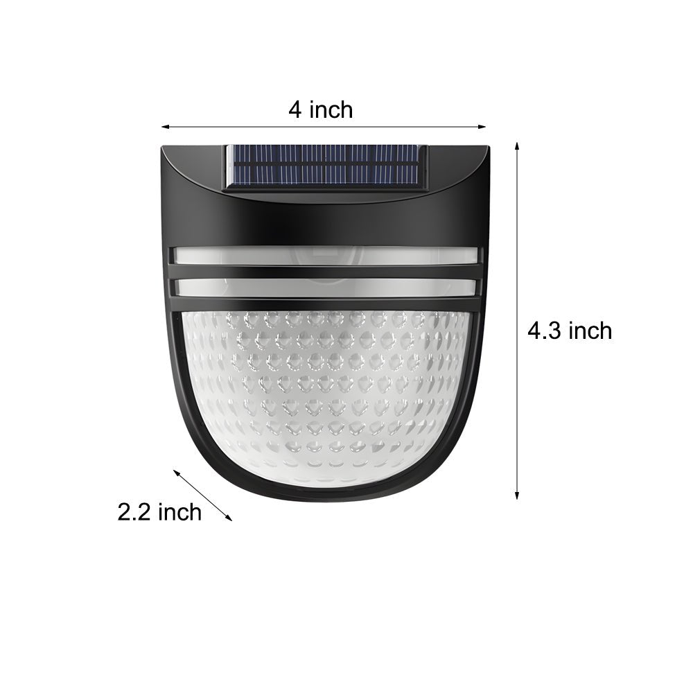 Modern Solar Outdoor Wall Sconce ABS PS Black Dual Mode Constant Breathing IP54 2800K Courtyard Balcony