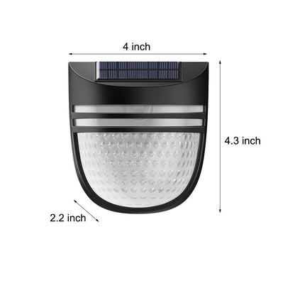 Modern Solar Outdoor Wall Sconce ABS PS Black Dual Mode Constant Breathing IP54 2800K Courtyard Balcony