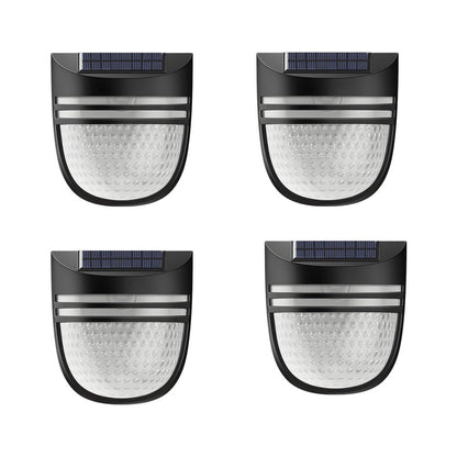 Modern Solar Outdoor Wall Sconce ABS PS Black Dual Mode Constant Breathing IP54 2800K Courtyard Balcony