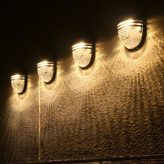 Modern Solar Outdoor Wall Sconce ABS PS Black Dual Mode Constant Breathing IP54 2800K Courtyard Balcony