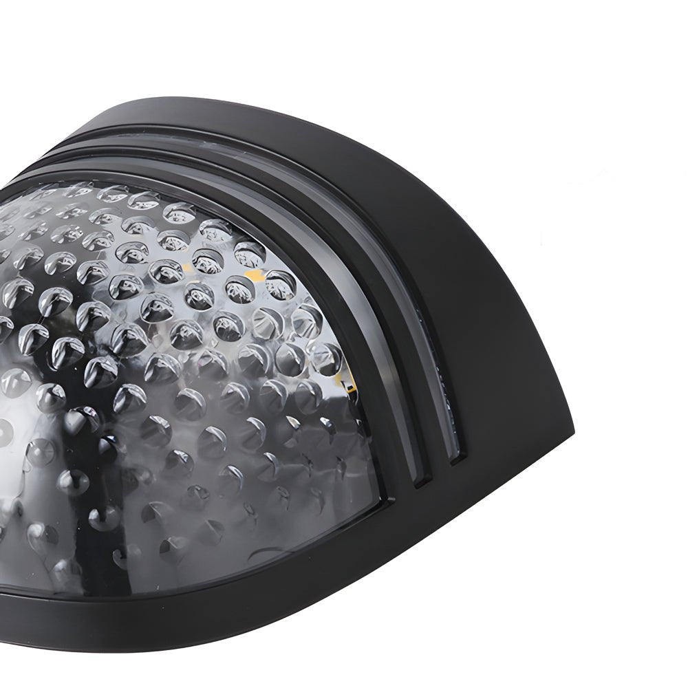 Modern Solar Outdoor Wall Sconce ABS PS Black Dual Mode Constant Breathing IP54 2800K Courtyard Balcony