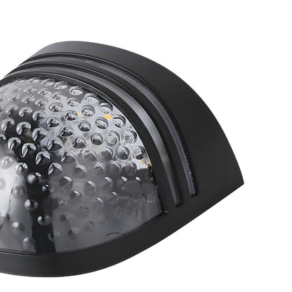 Modern Solar Outdoor Wall Sconce ABS PS Black Dual Mode Constant Breathing IP54 2800K Courtyard Balcony