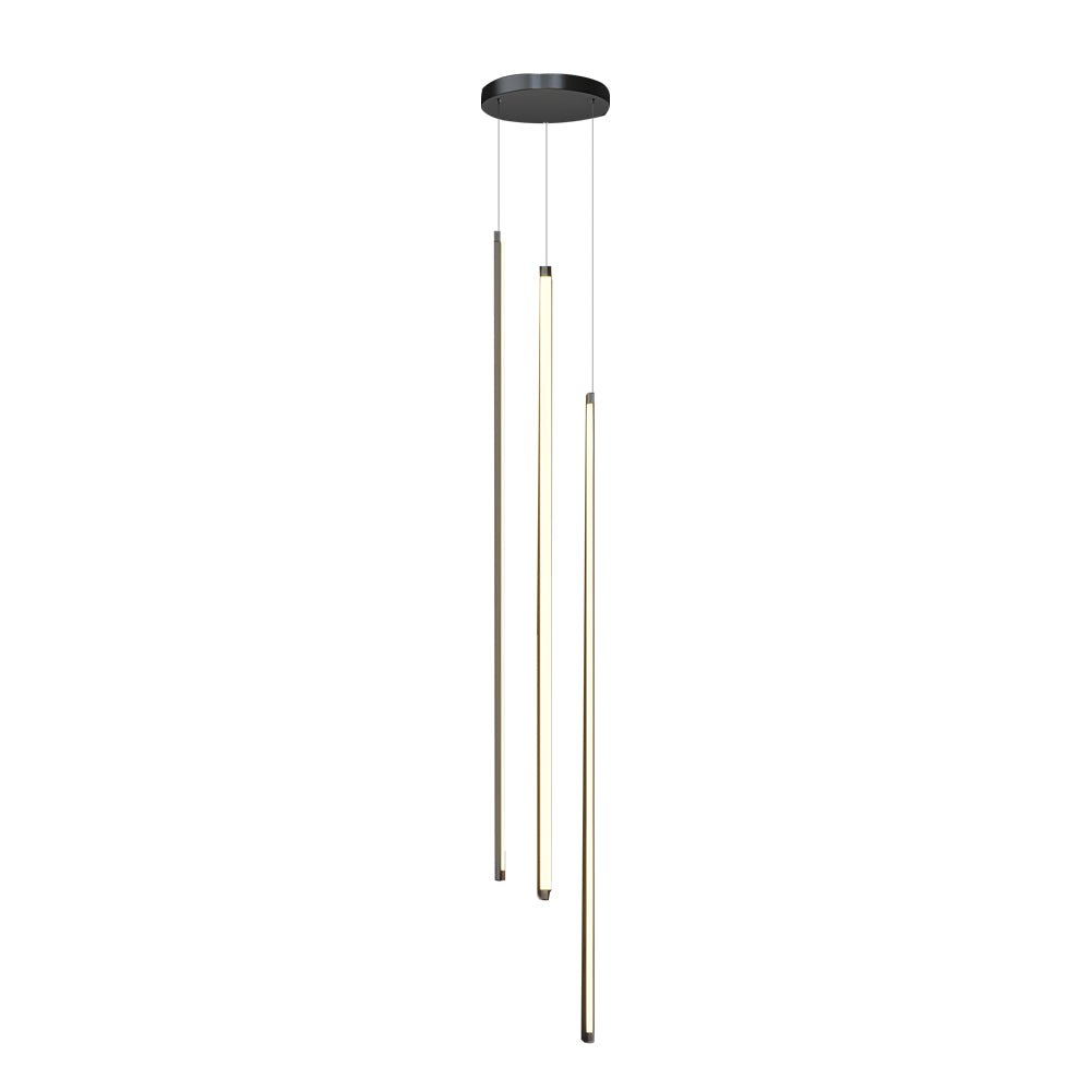 Staircase Chandelier Aluminum Acrylic Black White Strip Integrated LED Modern Remote Control Full Dimming Six Configurations 3-Light to 8-Light