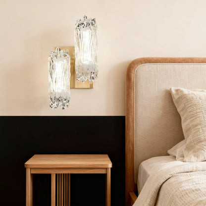 Modern Crystal LED Wall Sconce – Minimalist Gold Aluminum Luxury Wall Light
