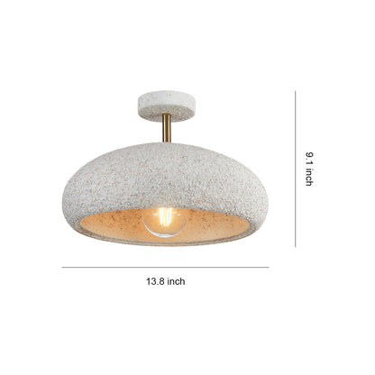 Semi-Flush Mount Iron Speckled Bowl Shade Japanese Wabi-Sabi LED E27 Warm White Neutral White Nine Configurations