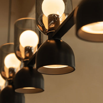 4-Light Glass Linear Pendant