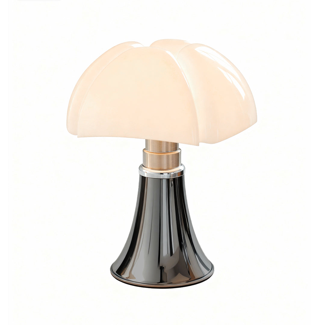 Bauhaus Mushroom Dome Table Lamp Iron Base Touch Control 8W LED Warm White Black White Chrome Gold 13.78 Inch
