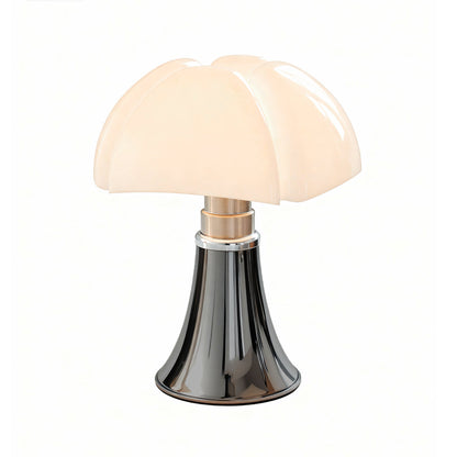 Bauhaus Mushroom Dome Table Lamp Iron Base Touch Control 8W LED Warm White Black White Chrome Gold 13.78 Inch