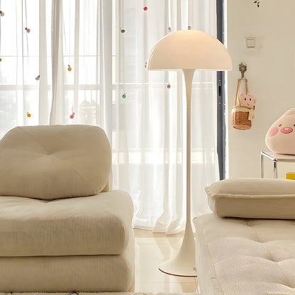 Modern Floor Lamp Mushroom Dome White Acrylic 3 Color Temperature LED Ambient Living Room Bedroom 53 Inch