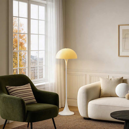 Modern Floor Lamp Mushroom Dome White Acrylic 3 Color Temperature LED Ambient Living Room Bedroom 53 Inch