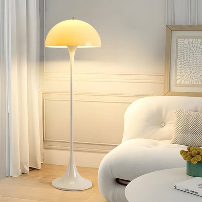 Modern Floor Lamp Mushroom Dome White Acrylic 3 Color Temperature LED Ambient Living Room Bedroom 53 Inch