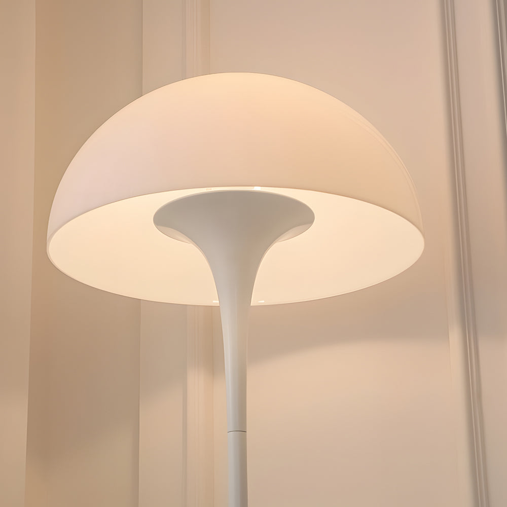 Modern Floor Lamp Mushroom Dome White Acrylic 3 Color Temperature LED Ambient Living Room Bedroom 53 Inch