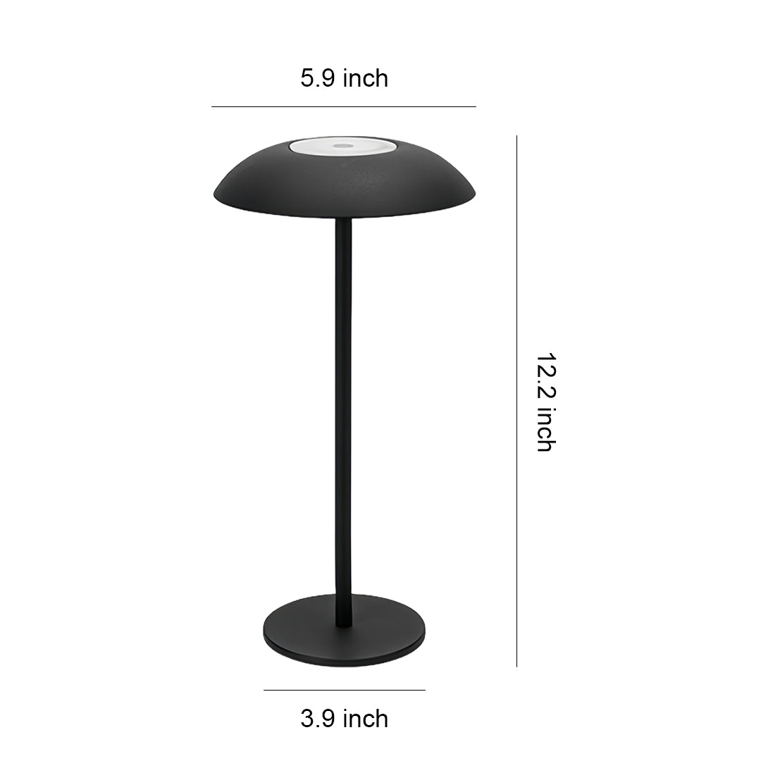 Minimalist Aluminium LED Table Lamp Remote Dimming Rechargeable Black White Brown
