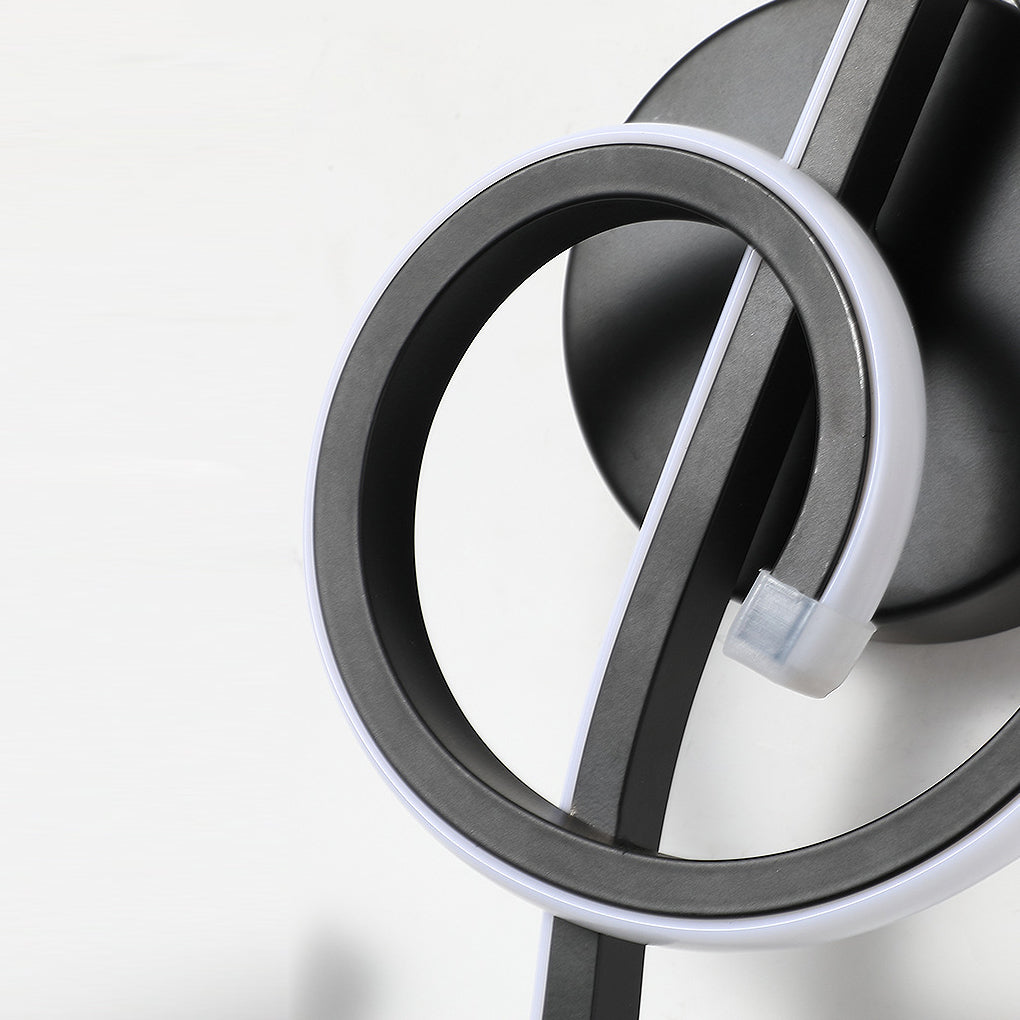 Musical Note LED Wall Sconce Aluminium Modern Decorative Bedroom Hallway Black White